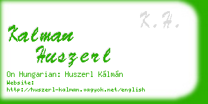 kalman huszerl business card